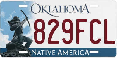 OK license plate 829FCL