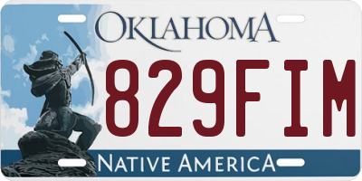 OK license plate 829FIM