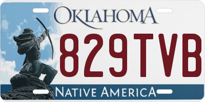 OK license plate 829TVB