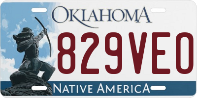 OK license plate 829VEO