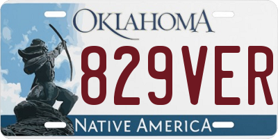 OK license plate 829VER