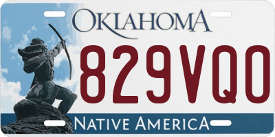 OK license plate 829VQO