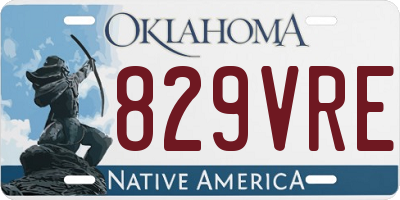 OK license plate 829VRE