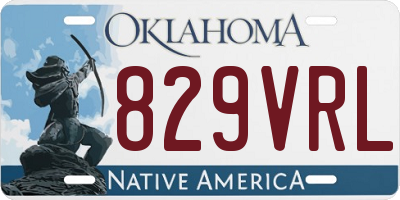 OK license plate 829VRL