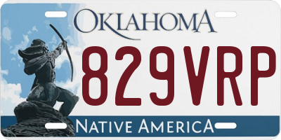 OK license plate 829VRP