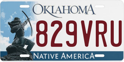 OK license plate 829VRU