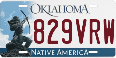 OK license plate 829VRW