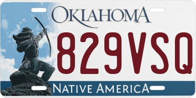 OK license plate 829VSQ