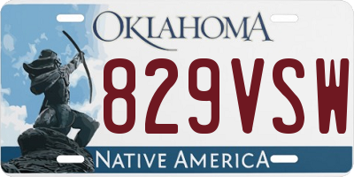 OK license plate 829VSW