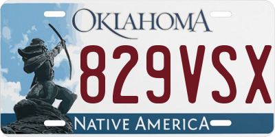 OK license plate 829VSX