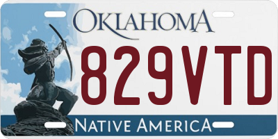 OK license plate 829VTD