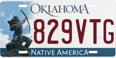 OK license plate 829VTG