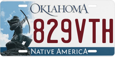 OK license plate 829VTH