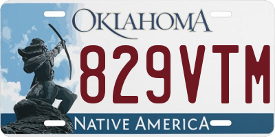 OK license plate 829VTM