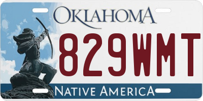 OK license plate 829WMT