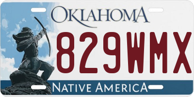 OK license plate 829WMX