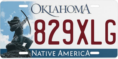 OK license plate 829XLG