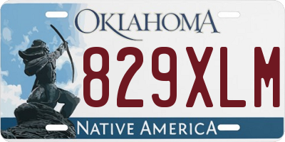OK license plate 829XLM