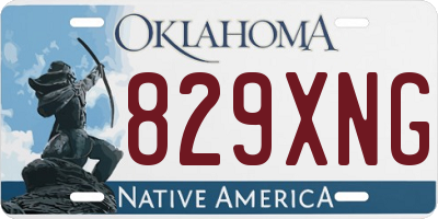 OK license plate 829XNG