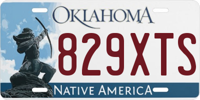 OK license plate 829XTS