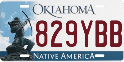 OK license plate 829YBB