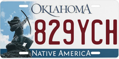 OK license plate 829YCH