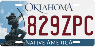 OK license plate 829ZPC