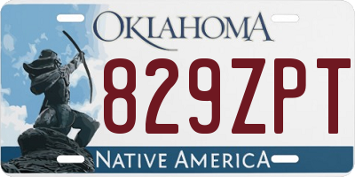 OK license plate 829ZPT