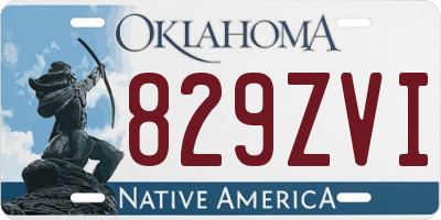 OK license plate 829ZVI