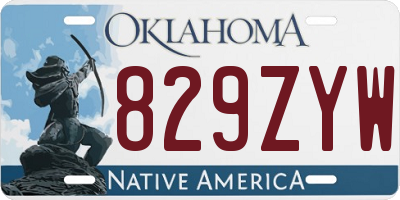 OK license plate 829ZYW