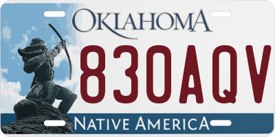 OK license plate 830AQV