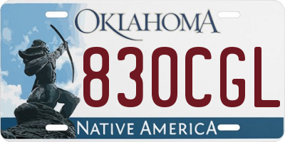 OK license plate 830CGL