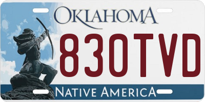 OK license plate 830TVD