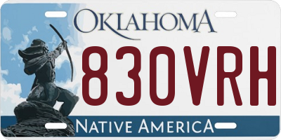 OK license plate 830VRH