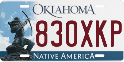 OK license plate 830XKP