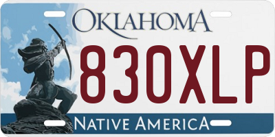 OK license plate 830XLP