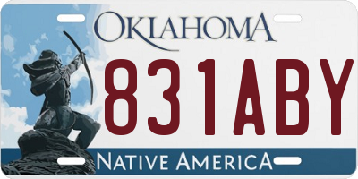 OK license plate 831ABY