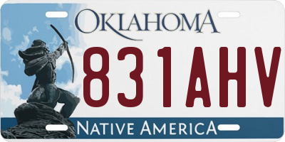 OK license plate 831AHV