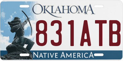 OK license plate 831ATB