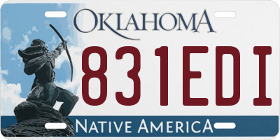 OK license plate 831EDI