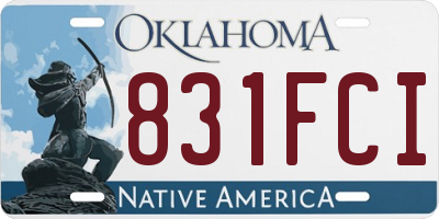 OK license plate 831FCI