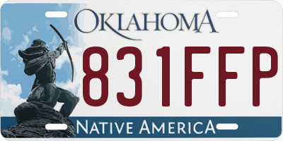 OK license plate 831FFP