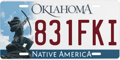 OK license plate 831FKI