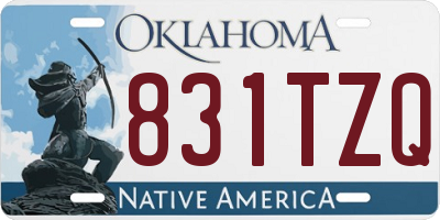 OK license plate 831TZQ