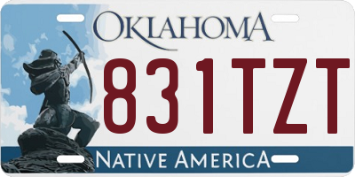 OK license plate 831TZT