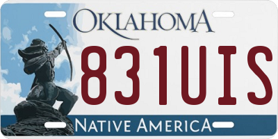 OK license plate 831UIS