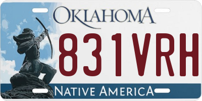 OK license plate 831VRH