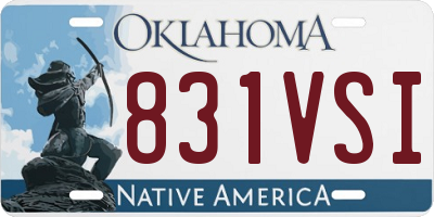OK license plate 831VSI