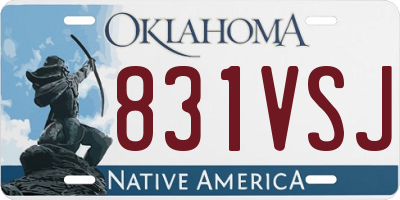 OK license plate 831VSJ