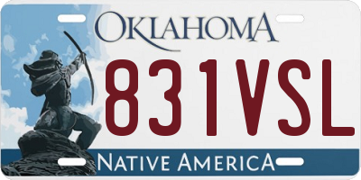 OK license plate 831VSL
